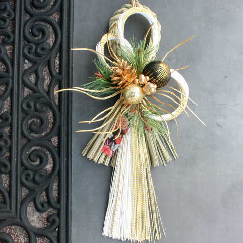 お正月2026】☆新作割☆ スタイリッシュ水引お正月本しめ縄飾り しめ縄