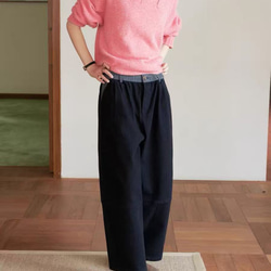 リネンのもんぺ ピンク ロングパンツ nuuMonpe 通販 17192594｜Creema