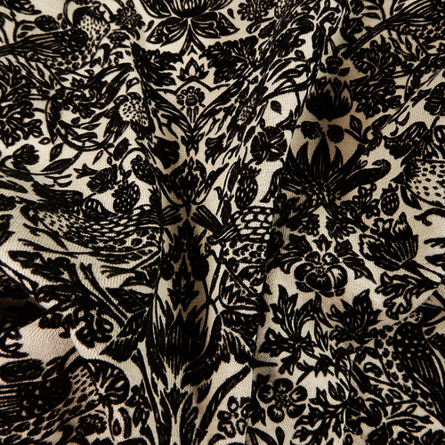 珍しい！ウィリアムモリスフロッキー加工の「いちご泥棒」メルトン