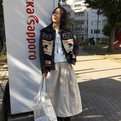 2色 レイヤードに着回し抜群！ウール100%北欧風編みベスト ポケット付き【秋冬春】ネイビー系・ブラウン系 12枚目の画像