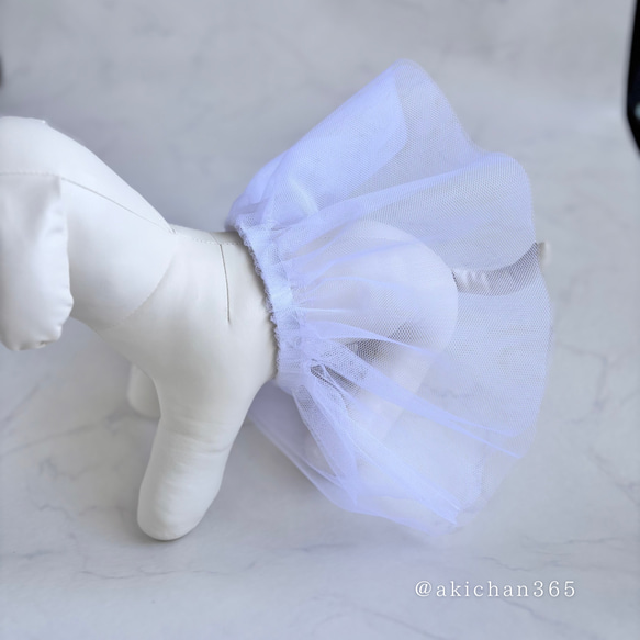 ふんわりパニエ（ペット用）【ペチコート、犬服、猫服、誕生日、記念日、クリスマス、冬】 2枚目の画像