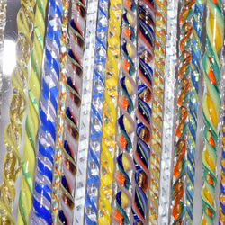 モレッティの細密ガラスレース棒、ツイスト棒、ガラス棒、13141-500 トンボ玉、万華鏡、、アクセサリーや小もの作り 3枚目の画像