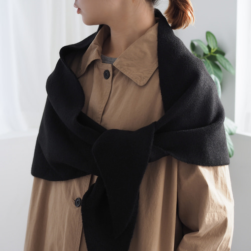 選べる8色】トライアングルニットストール ストール BLUEWHITE 通販