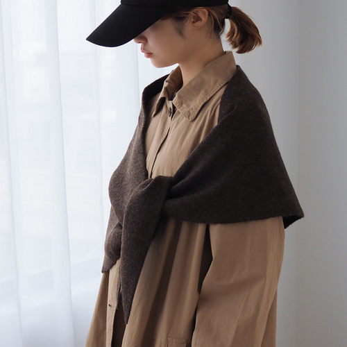 選べる8色】トライアングルニットストール ストール BLUEWHITE 通販