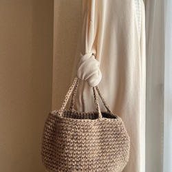 受注制作＊特大size＊麻ひもマルシェバッグ＊カゴバック＊麻紐バッグ