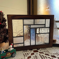 ステンドグラス パネルアート 深海 その他インテリア雑貨 ステンド