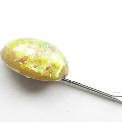 ほろにがクォーツも日本茶で煎じれば、渋さに変わる♪<1点ものヘアピン>HP262 4枚目の画像