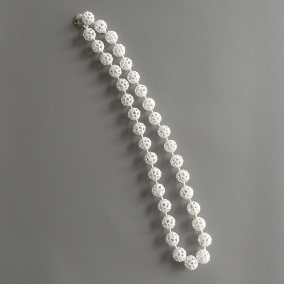 モレキュール　ネックレス　白 5枚目の画像