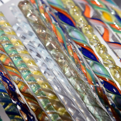 モレッティの細密ガラスレース棒、ツイスト棒、ガラス棒、13161-500 トンボ玉、万華鏡、、アクセサリ 4枚目の画像