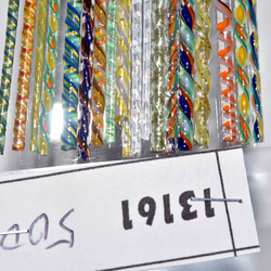 モレッティの細密ガラスレース棒、ツイスト棒、ガラス棒、13161-500 トンボ玉、万華鏡、、アクセサリ 5枚目の画像