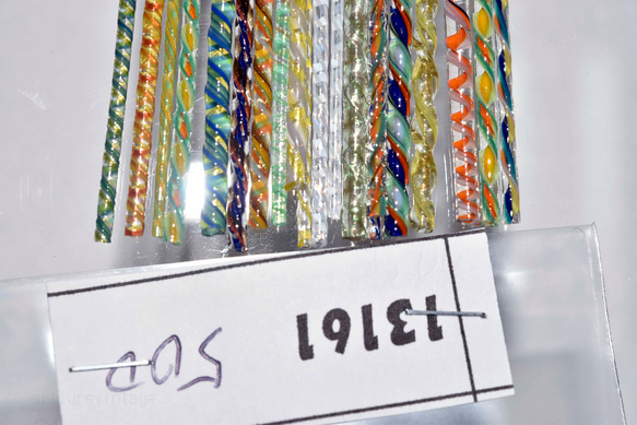 モレッティの細密ガラスレース棒、ツイスト棒、ガラス棒、13161-500 トンボ玉、万華鏡、、アクセサリ 5枚目の画像