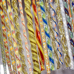 モレッティの細密ガラスレース棒、ツイスト棒、ガラス棒、13163-500 トンボ玉、万華鏡、、アクセサリ 6枚目の画像