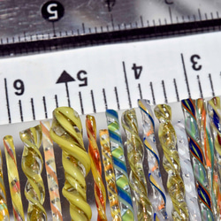 モレッティの細密ガラスレース棒、ツイスト棒、ガラス棒、13163-500 トンボ玉、万華鏡、、アクセサリ 4枚目の画像