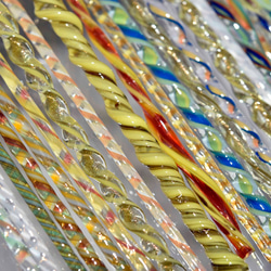 モレッティの細密ガラスレース棒、ツイスト棒、ガラス棒、13163-500 トンボ玉、万華鏡、、アクセサリ 2枚目の画像