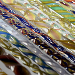 モレッティの細密ガラスレース棒、ツイスト棒、ガラス棒、13164-500 トンボ玉、万華鏡、、アクセサリ 3枚目の画像