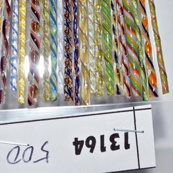 モレッティの細密ガラスレース棒、ツイスト棒、ガラス棒、13164-500 トンボ玉、万華鏡、、アクセサリ 6枚目の画像