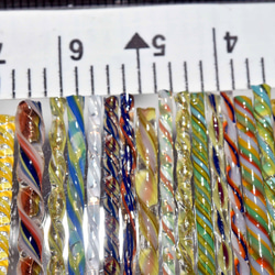 モレッティの細密ガラスレース棒、ツイスト棒、ガラス棒、13164-500 トンボ玉、万華鏡、、アクセサリ 4枚目の画像