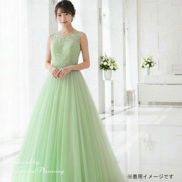 新作 カラードレス 緑グリーン 演奏会ドレス 結婚式 二次会 ロングドレス 舞台衣装 背中ファスナー cd7006gr