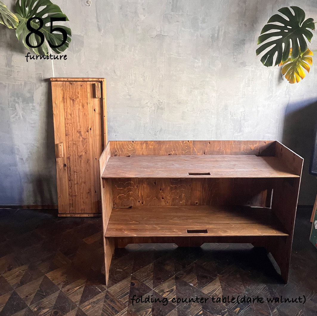 幅160cm【持ち運びカウンターテーブル】フラットタイプ　設置1分撤収30秒 折り畳み　キャンプ　イベント　出店