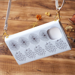 ＊名入れ＊森のひとかけら 北欧 三つ折り手帳型スマホケース ほぼ全機種対応 シンプル  おしゃれ 北欧デザイン 13枚目の画像