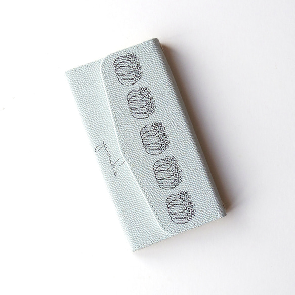 ＊名入れ＊森のひとかけら 北欧 三つ折り手帳型スマホケース ほぼ全機種対応 シンプル  おしゃれ 北欧デザイン 7枚目の画像