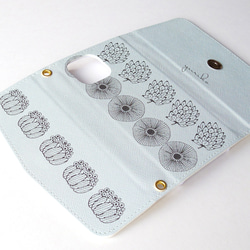 ＊名入れ＊森のひとかけら 北欧 三つ折り手帳型スマホケース ほぼ全機種対応 シンプル  おしゃれ 北欧デザイン 11枚目の画像