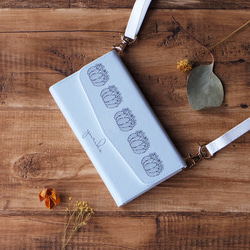 ＊名入れ＊森のひとかけら 北欧 三つ折り手帳型スマホケース ほぼ全機種対応 シンプル  おしゃれ 北欧デザイン 1枚目の画像