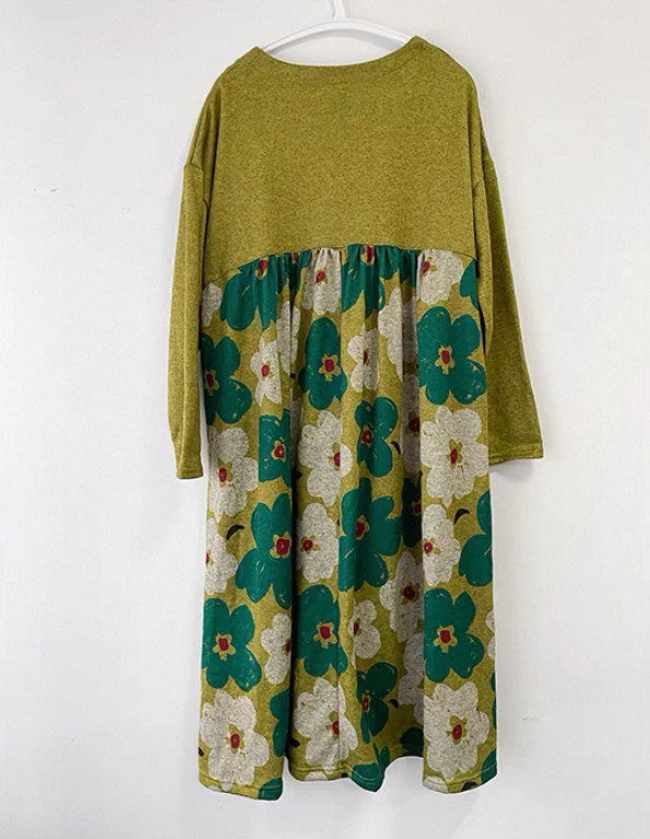 長袖 春秋 ワンピース レディース 日常