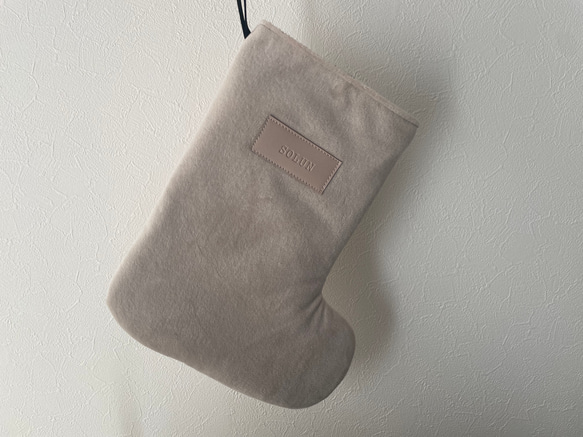 2025 ♡シンプル　名入れクリスマスソックス 9枚目の画像