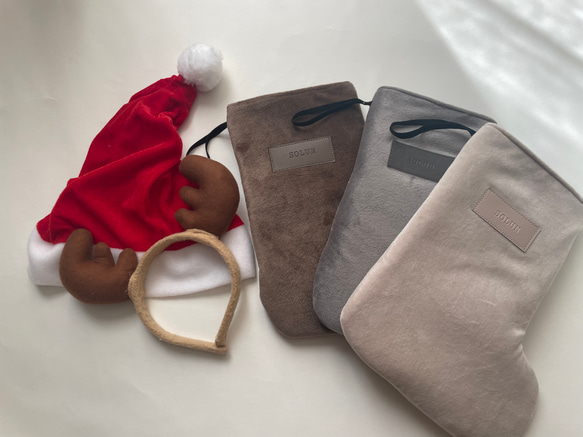 2025 ♡シンプル　名入れクリスマスソックス 5枚目の画像