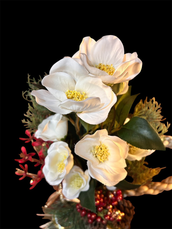 光触媒　人工観葉植物　ウォールグリーン　フェイクグリーン　正月　特大しめ縄80 8枚目の画像