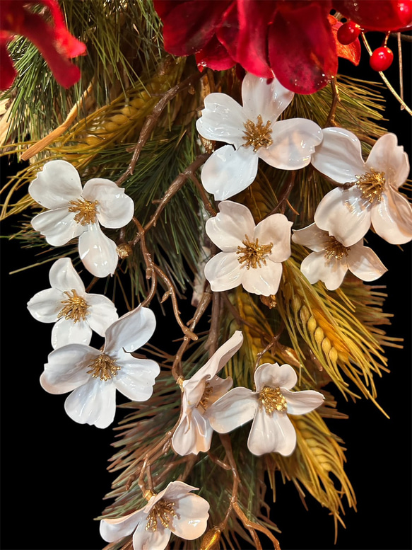 光触媒　人工観葉植物　ウォールグリーン　フェイクグリーン　正月　特大しめ縄80 5枚目の画像