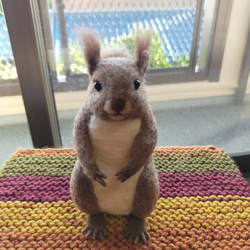 【ハンドメイド】羊毛フェルト(=｀ェ´=)リアルしまリス ハンドメイド】羊毛フェルト(=｀ェ´=)リアルしまリス - 羊毛フェルト