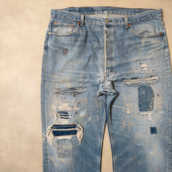 リペアカスタム usa製 リーバイス 501 リメイクデニム ビンテージ