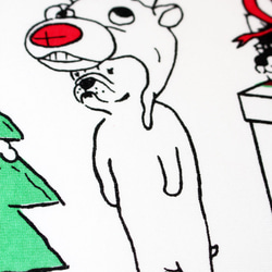 やる気のない犬たちのクリスマスパーティー　レディースタイプ 5枚目の画像