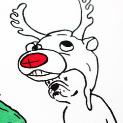 やる気のない犬たちのクリスマスパーティー　レディースタイプ 4枚目の画像