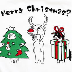 やる気のない犬たちのクリスマスパーティー　レディースタイプ 3枚目の画像