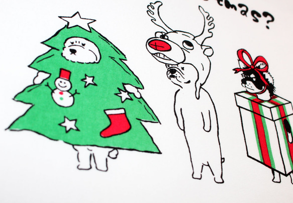 やる気のない犬たちのクリスマスパーティー　レディースタイプ 10枚目の画像