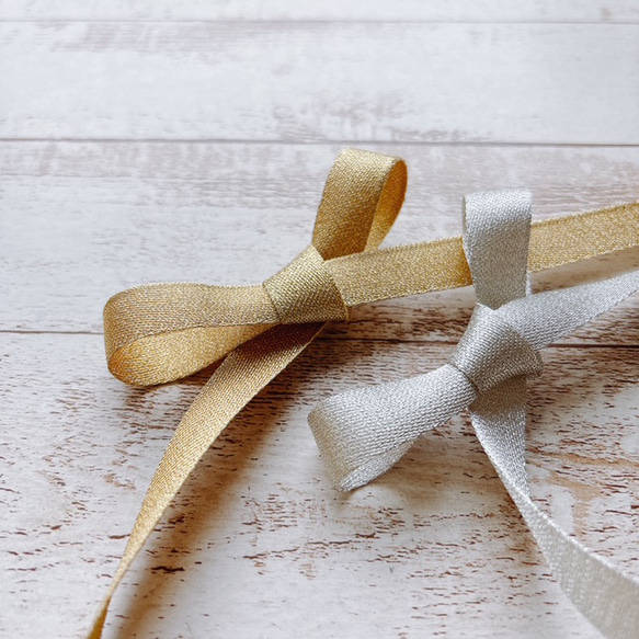 メタリックリボン BEL-5900　カラー・サイズ選択　1mより　 1枚目の画像