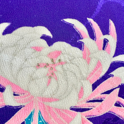 着物のファブリックパネル　紫に菊花（2枚セット） 22×22cm インテリア　着物リメイク　アートパネル　正月飾り　玄関 11枚目の画像