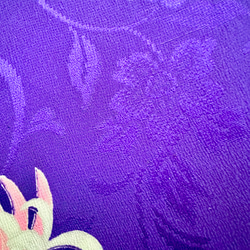 着物のファブリックパネル　紫に菊花（2枚セット） 22×22cm インテリア　着物リメイク　アートパネル　正月飾り　玄関 12枚目の画像