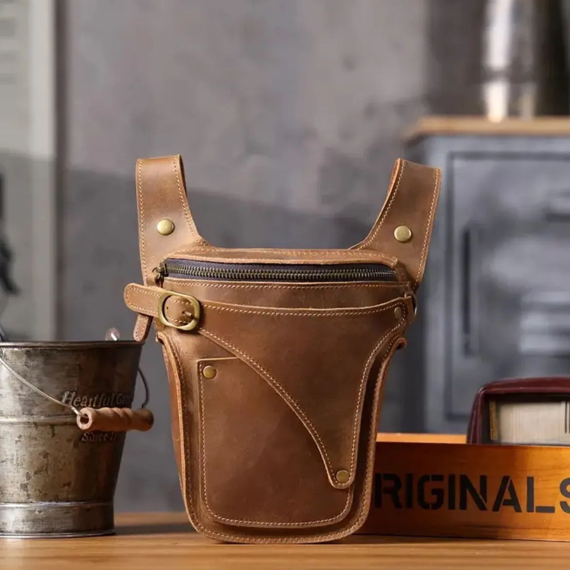 バッグ ウエストポーチ ウエストバッグ 牛革 牛革バッグ バイク バイク用品 ドライブ アウトドア アウトドア用品