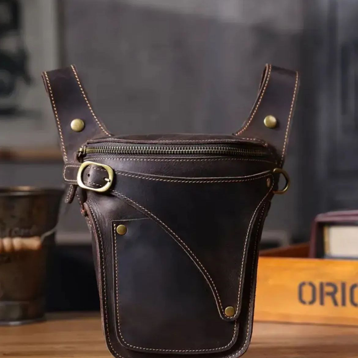 バッグ ウエストポーチ ウエストバッグ 牛革 牛革バッグ バイク バイク用品 ドライブ アウトドア アウトドア用品