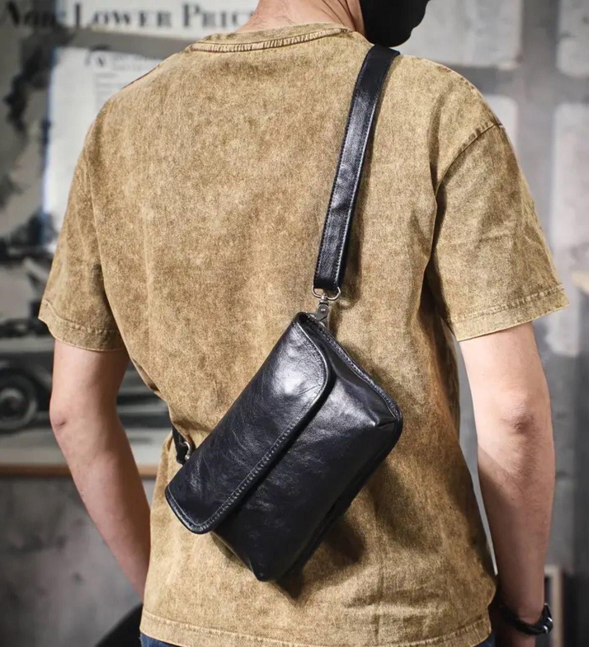 クロスボディバッグ ショルダーバッグ メンズ レディース 牛革 小さめ メッセンジャー スリングバッグ バック カバン