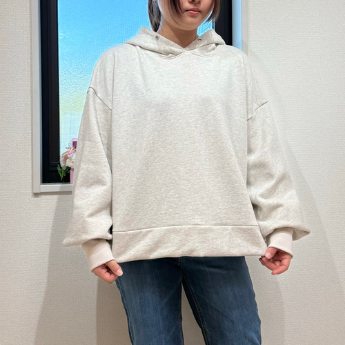 ドルマン袖 パーカー 高品質 裏毛 柔らか コットン100% パーカー Calla
