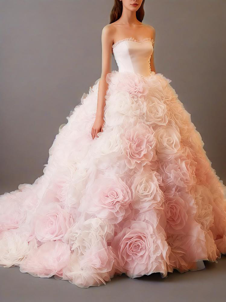 ハンドメイド 憧れのドレス プリンセスラ  マーメイドライン   結婚式  はな よめ 花嫁 演奏会 ウエディングドレス