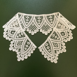 白ヴィンテージ風レース襟・レース襟モチーフ・レース付け襟 #5822
