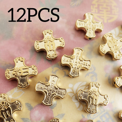 2個 折り鶴 鶴 ツル 鳥 折り紙 18KGP 本金メッキ チャーム パーツ