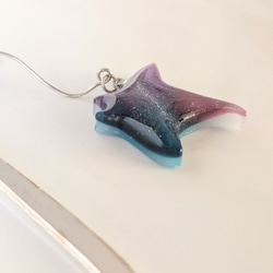 夜空　エイ　ブックマーカー　しおり　星空　宇宙　海　ブックマーク　青　ブルー　紫　プレゼント　ギフト　読書　手帳　 3枚目の画像