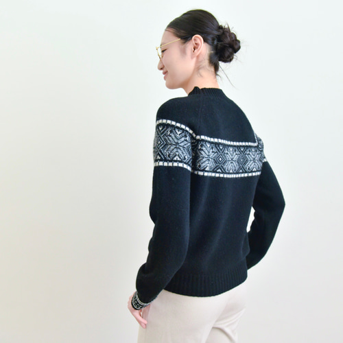 カシミヤ100%☆北欧柄】厚手│ノルディック│クリスマス│ニット